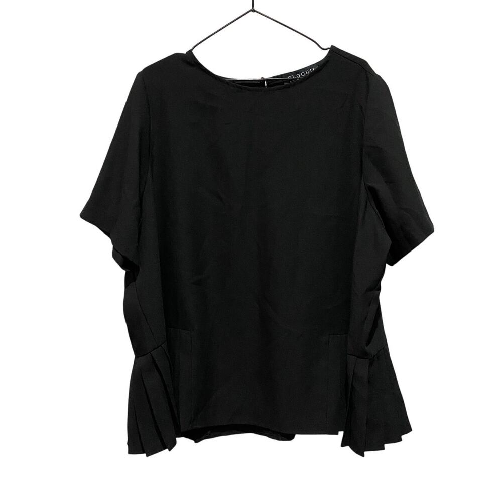 Torrid Women's Black Short Sleeve Blouse Size 18 Office Preppy